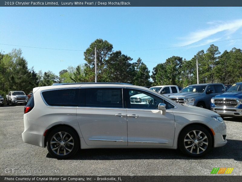 Luxury White Pearl / Deep Mocha/Black 2019 Chrysler Pacifica Limited