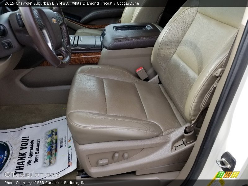 White Diamond Tricoat / Cocoa/Dune 2015 Chevrolet Suburban LTZ 4WD