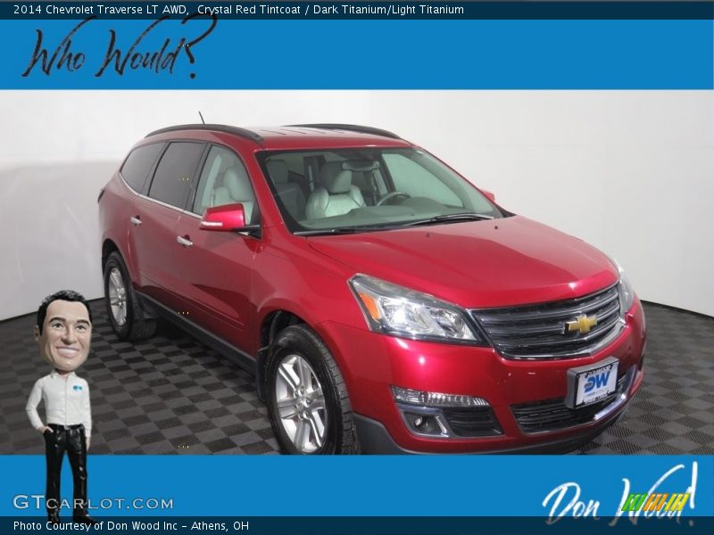 Crystal Red Tintcoat / Dark Titanium/Light Titanium 2014 Chevrolet Traverse LT AWD
