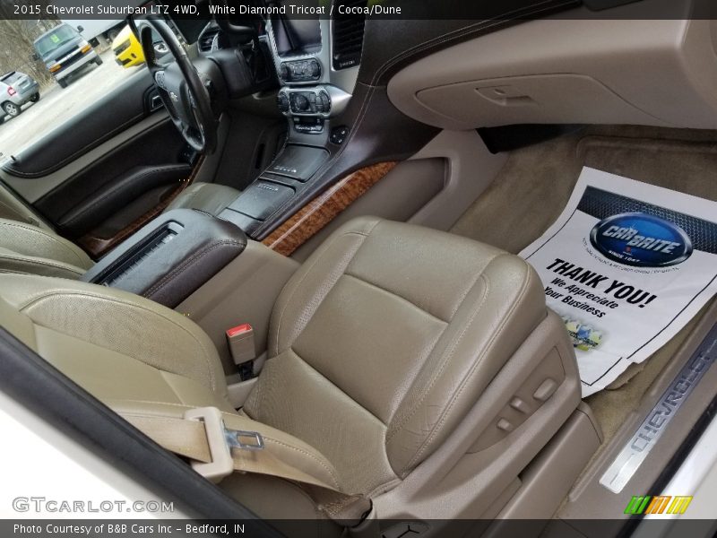 White Diamond Tricoat / Cocoa/Dune 2015 Chevrolet Suburban LTZ 4WD