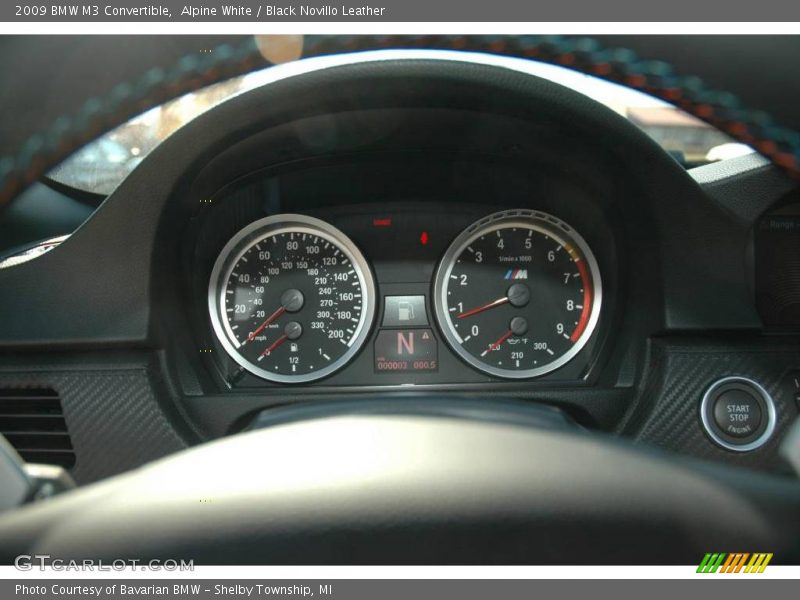 Alpine White / Black Novillo Leather 2009 BMW M3 Convertible