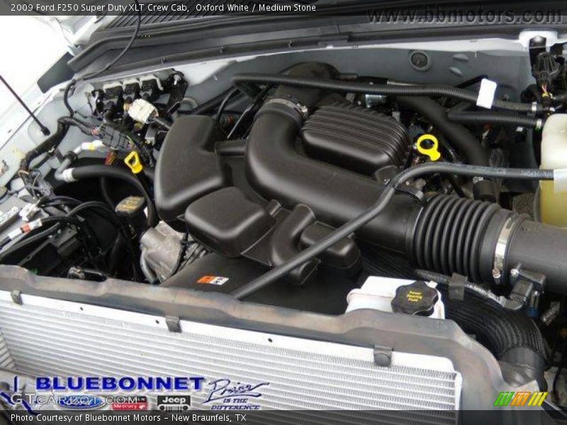Oxford White / Medium Stone 2009 Ford F250 Super Duty XLT Crew Cab