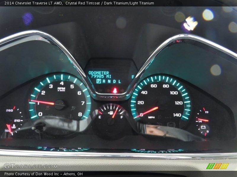 Crystal Red Tintcoat / Dark Titanium/Light Titanium 2014 Chevrolet Traverse LT AWD