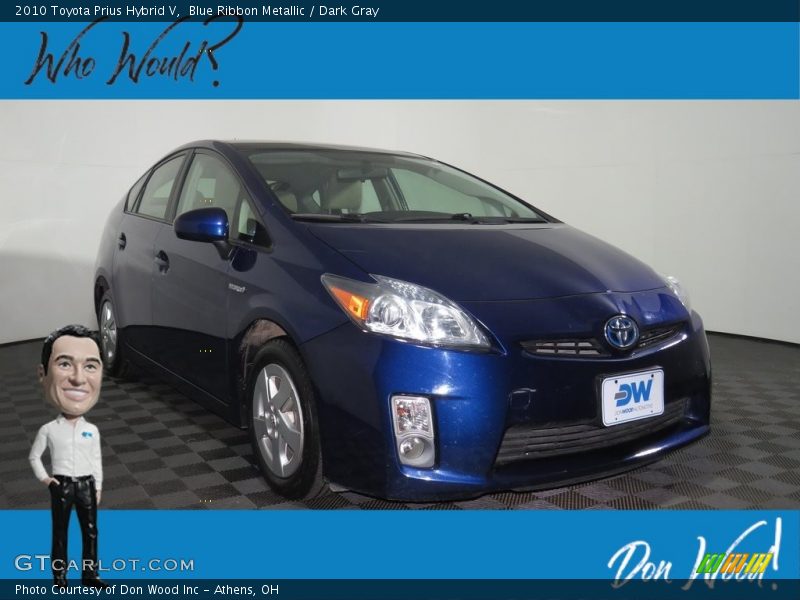 Blue Ribbon Metallic / Dark Gray 2010 Toyota Prius Hybrid V