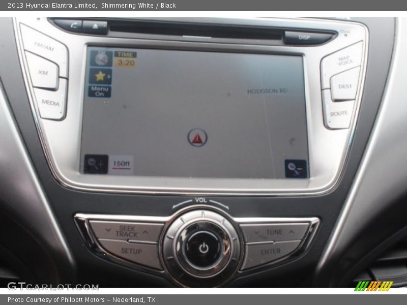 Shimmering White / Black 2013 Hyundai Elantra Limited