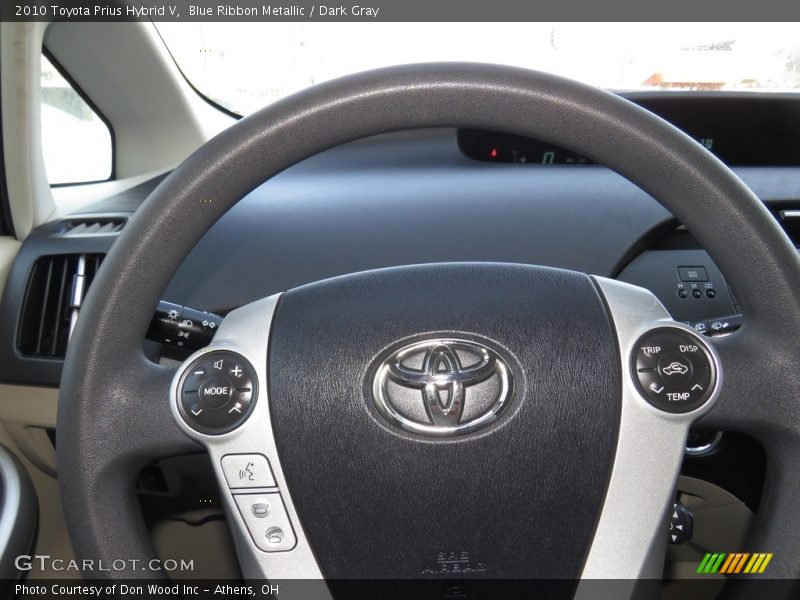 Blue Ribbon Metallic / Dark Gray 2010 Toyota Prius Hybrid V