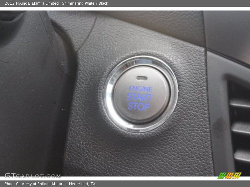 Shimmering White / Black 2013 Hyundai Elantra Limited