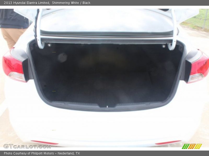 Shimmering White / Black 2013 Hyundai Elantra Limited