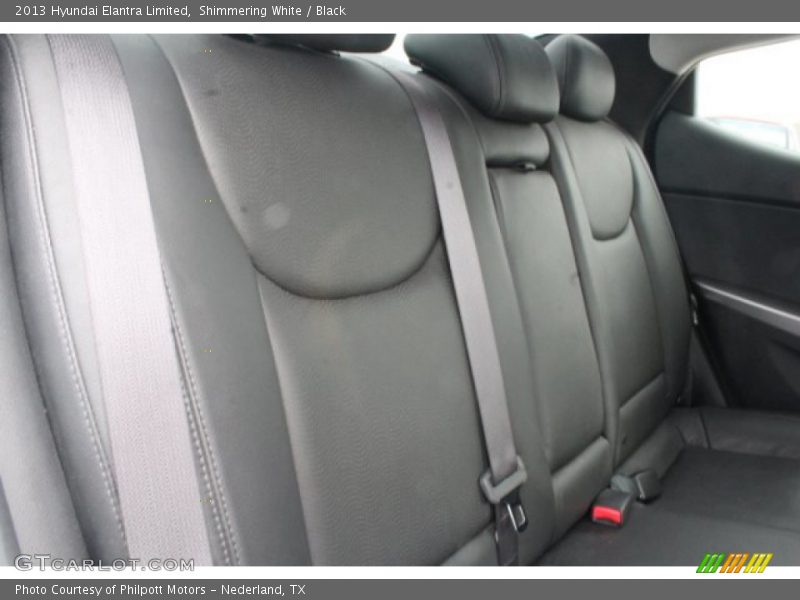 Shimmering White / Black 2013 Hyundai Elantra Limited