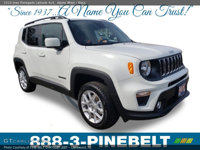 Alpine White / Black 2019 Jeep Renegade Latitude 4x4