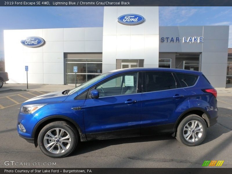 Lightning Blue / Chromite Gray/Charcoal Black 2019 Ford Escape SE 4WD