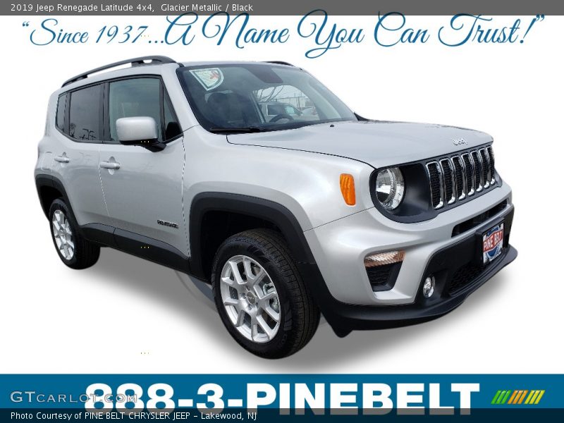 Glacier Metallic / Black 2019 Jeep Renegade Latitude 4x4