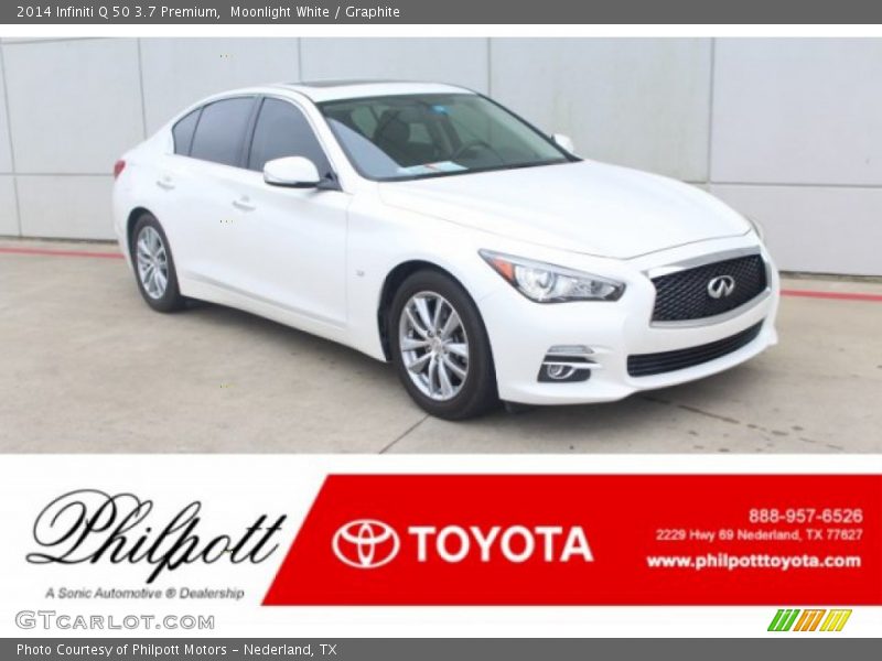 Moonlight White / Graphite 2014 Infiniti Q 50 3.7 Premium