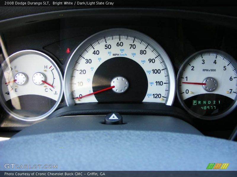 Bright White / Dark/Light Slate Gray 2008 Dodge Durango SLT