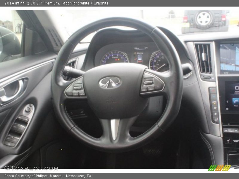 Moonlight White / Graphite 2014 Infiniti Q 50 3.7 Premium