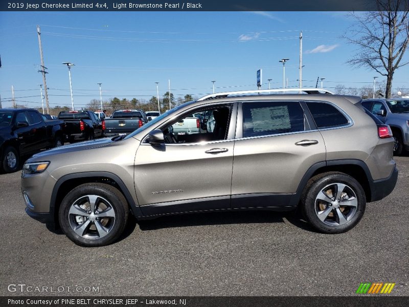 Light Brownstone Pearl / Black 2019 Jeep Cherokee Limited 4x4