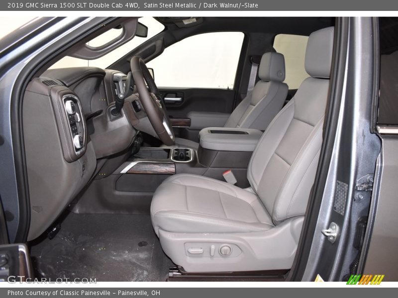 Satin Steel Metallic / Dark Walnut/­Slate 2019 GMC Sierra 1500 SLT Double Cab 4WD