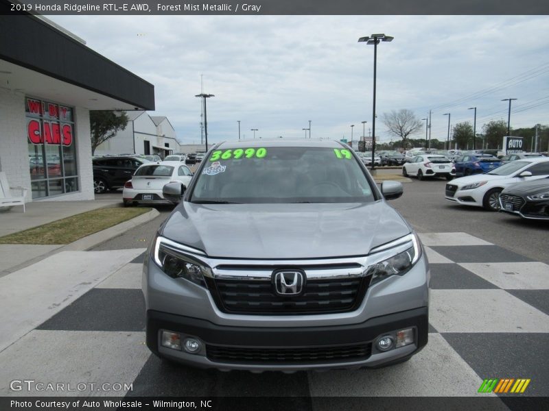 Forest Mist Metallic / Gray 2019 Honda Ridgeline RTL-E AWD