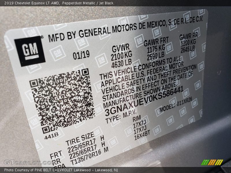 Pepperdust Metallic / Jet Black 2019 Chevrolet Equinox LT AWD