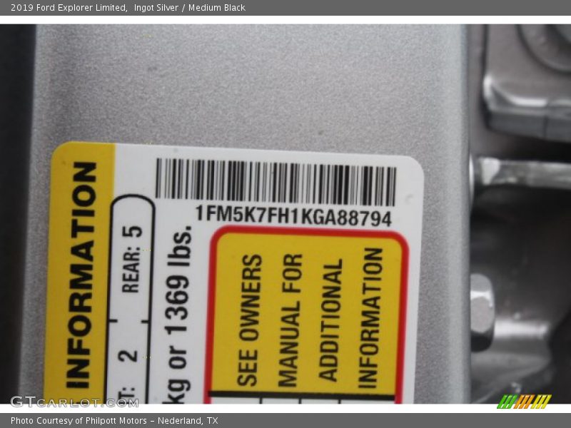 Ingot Silver / Medium Black 2019 Ford Explorer Limited