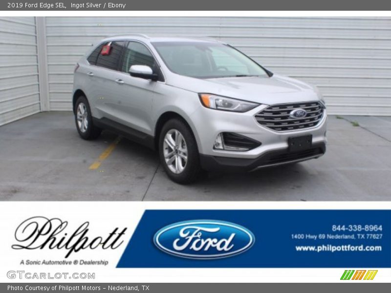 Ingot Silver / Ebony 2019 Ford Edge SEL