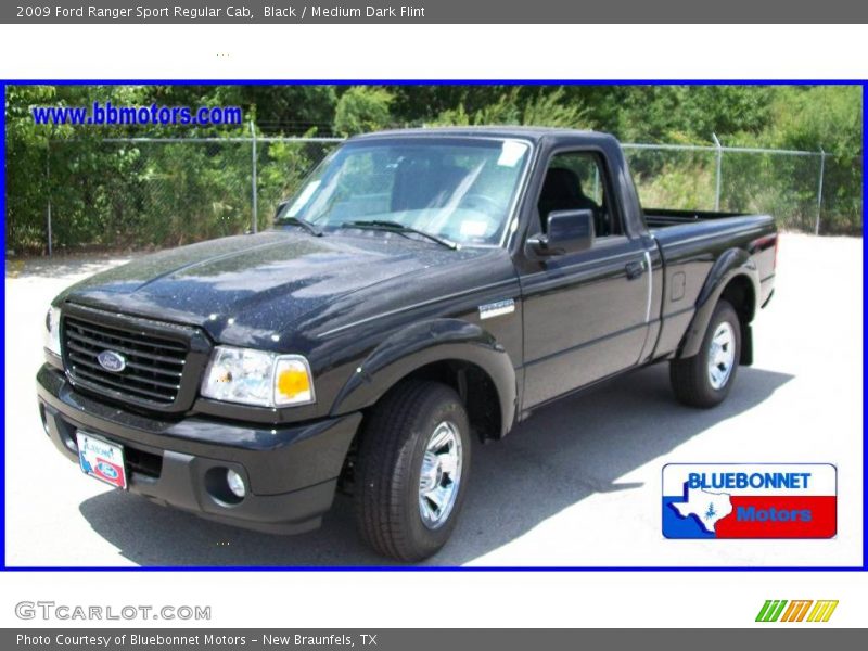 Black / Medium Dark Flint 2009 Ford Ranger Sport Regular Cab