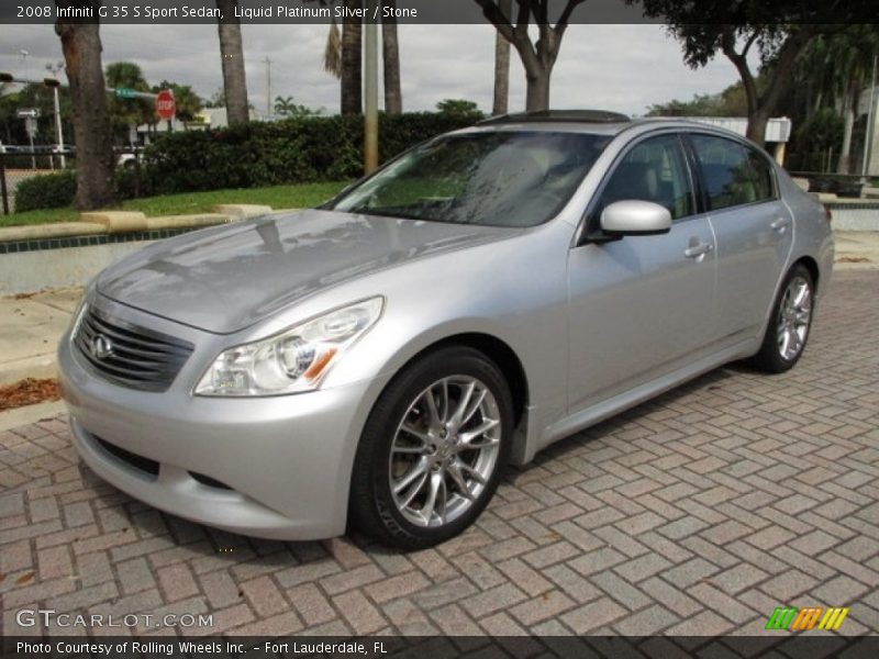 Liquid Platinum Silver / Stone 2008 Infiniti G 35 S Sport Sedan