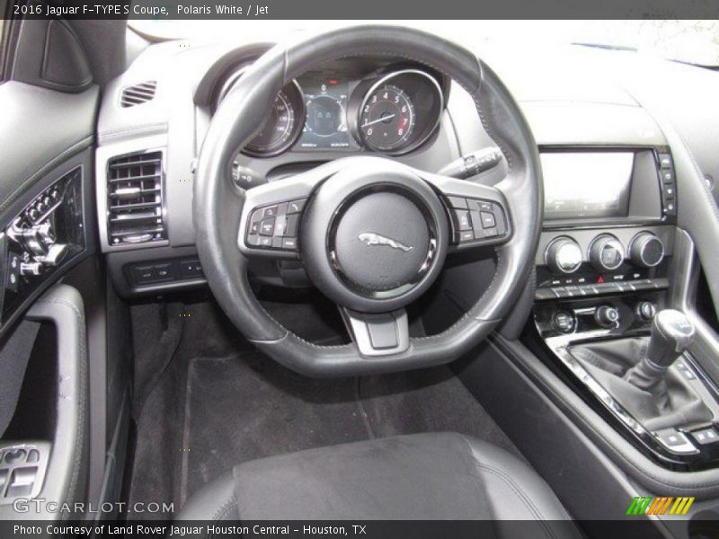 Polaris White / Jet 2016 Jaguar F-TYPE S Coupe
