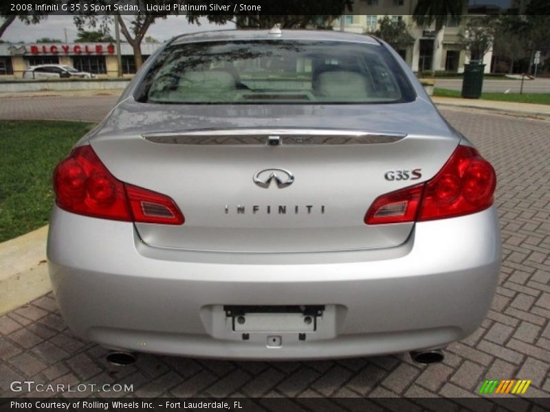 Liquid Platinum Silver / Stone 2008 Infiniti G 35 S Sport Sedan