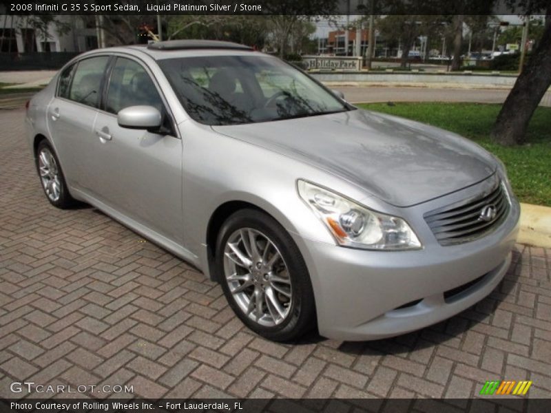 Liquid Platinum Silver / Stone 2008 Infiniti G 35 S Sport Sedan