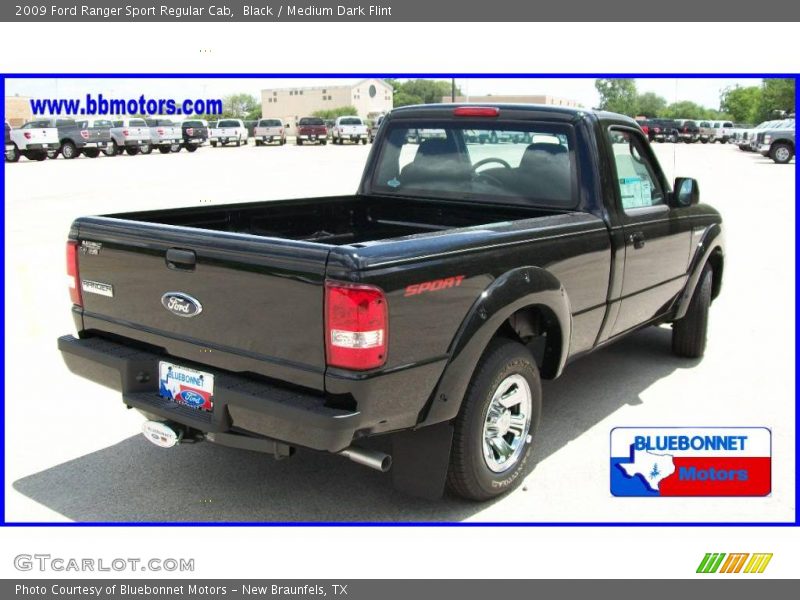 Black / Medium Dark Flint 2009 Ford Ranger Sport Regular Cab