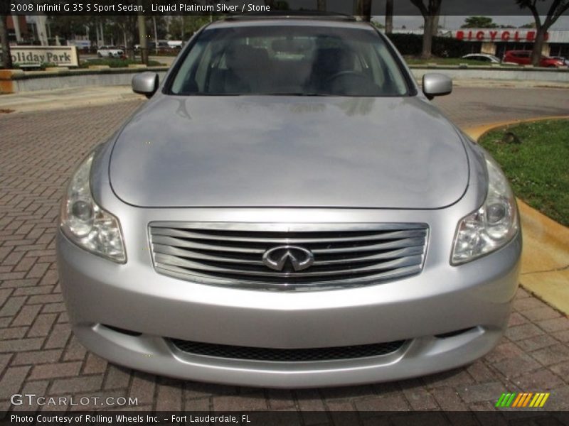 Liquid Platinum Silver / Stone 2008 Infiniti G 35 S Sport Sedan