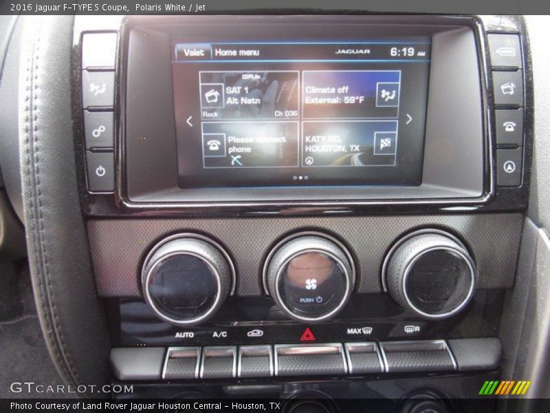 Polaris White / Jet 2016 Jaguar F-TYPE S Coupe