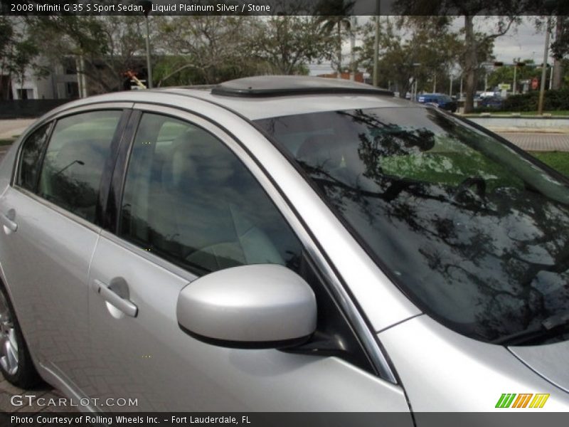 Liquid Platinum Silver / Stone 2008 Infiniti G 35 S Sport Sedan