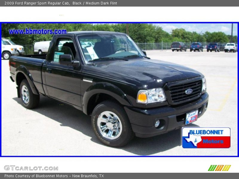 Black / Medium Dark Flint 2009 Ford Ranger Sport Regular Cab