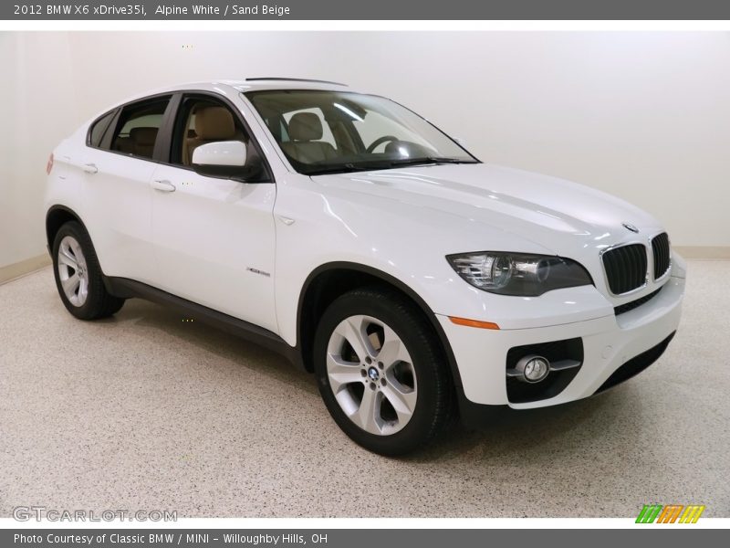 Alpine White / Sand Beige 2012 BMW X6 xDrive35i
