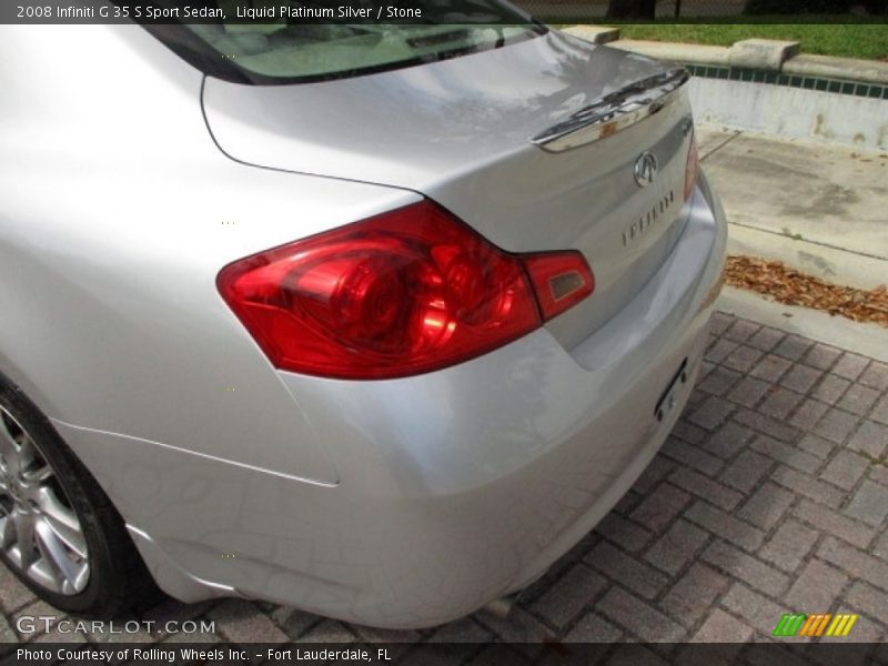 Liquid Platinum Silver / Stone 2008 Infiniti G 35 S Sport Sedan