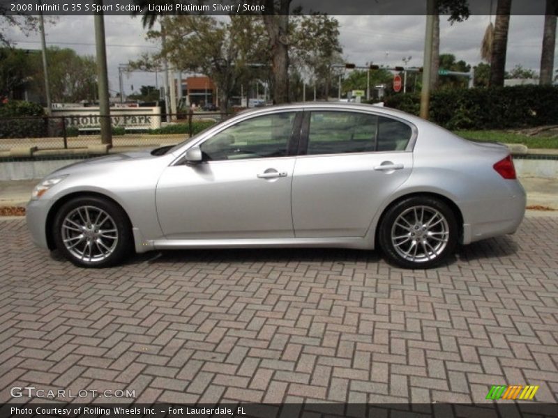 Liquid Platinum Silver / Stone 2008 Infiniti G 35 S Sport Sedan