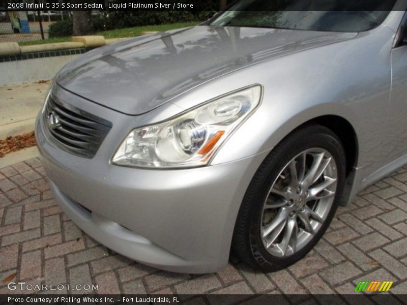 Liquid Platinum Silver / Stone 2008 Infiniti G 35 S Sport Sedan