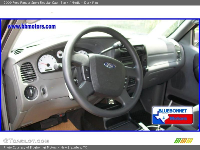 Black / Medium Dark Flint 2009 Ford Ranger Sport Regular Cab