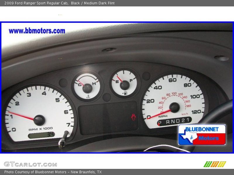 Black / Medium Dark Flint 2009 Ford Ranger Sport Regular Cab