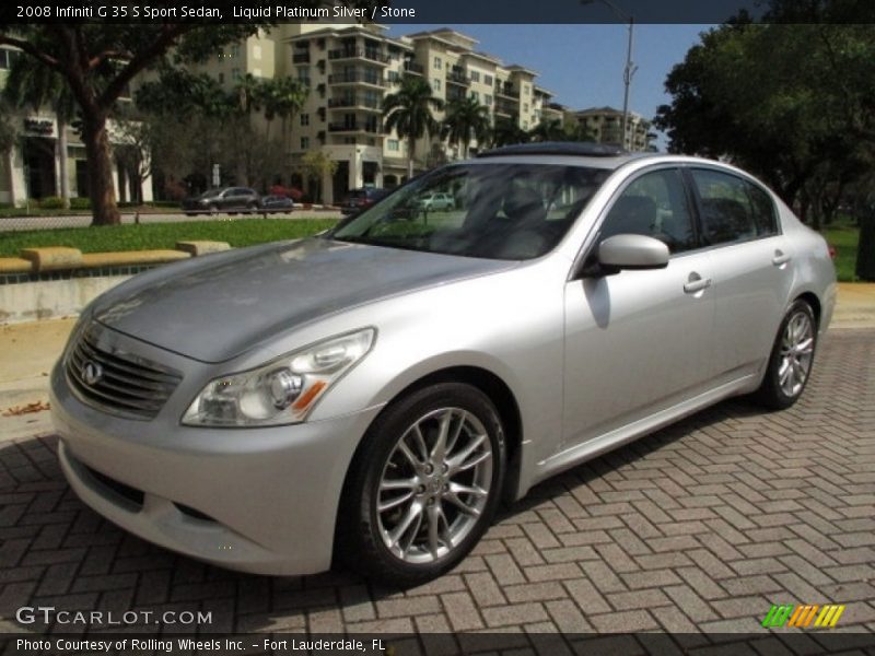 Liquid Platinum Silver / Stone 2008 Infiniti G 35 S Sport Sedan