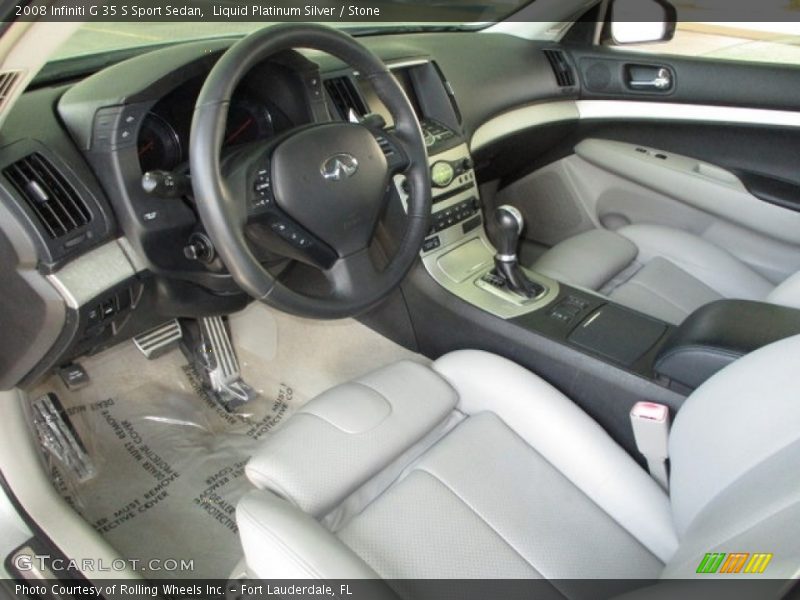Liquid Platinum Silver / Stone 2008 Infiniti G 35 S Sport Sedan