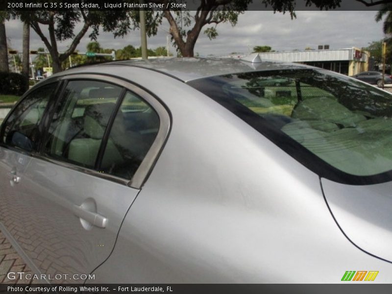 Liquid Platinum Silver / Stone 2008 Infiniti G 35 S Sport Sedan