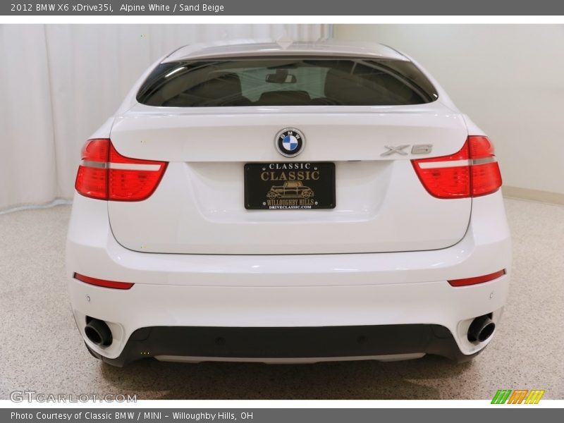 Alpine White / Sand Beige 2012 BMW X6 xDrive35i