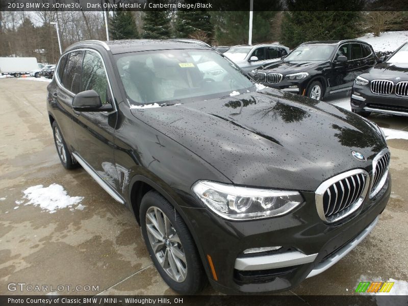 Dark Olive Metallic / Canberra Beige/Black 2019 BMW X3 xDrive30i