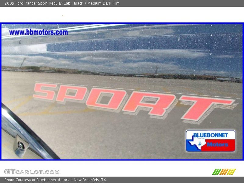 Black / Medium Dark Flint 2009 Ford Ranger Sport Regular Cab
