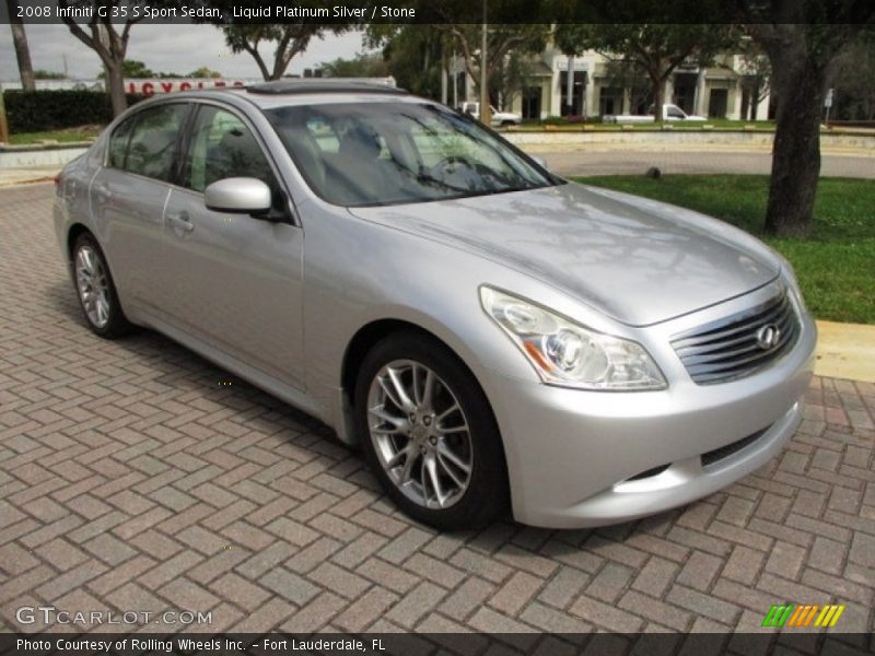Liquid Platinum Silver / Stone 2008 Infiniti G 35 S Sport Sedan