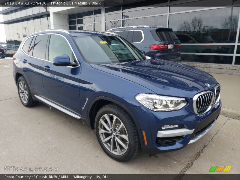 Phytonic Blue Metallic / Black 2019 BMW X3 xDrive30i