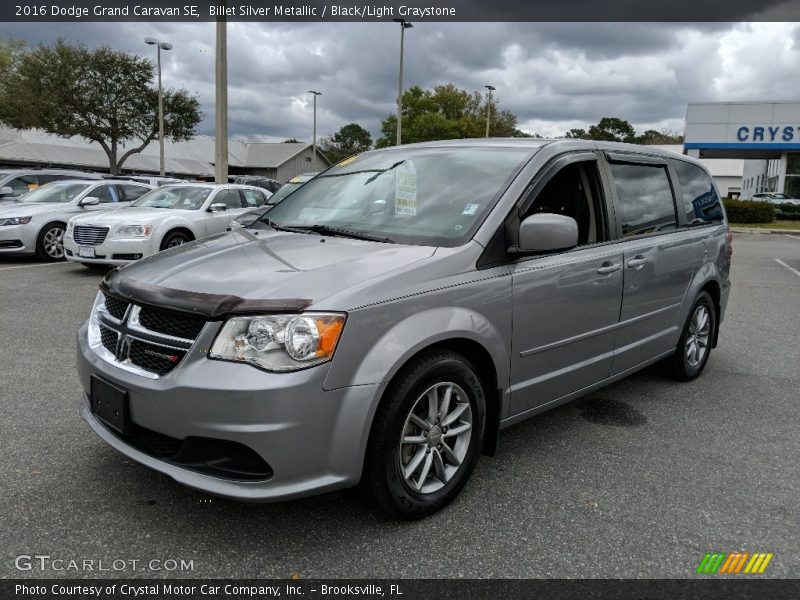 Billet Silver Metallic / Black/Light Graystone 2016 Dodge Grand Caravan SE